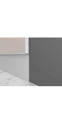Concealed aluminum baseboard profile