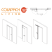 Sliding Hardware Celegon Folding door system COMPACK LIVING 180