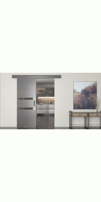 Fitting set for single sliding door up to 220 lbs/100 kg