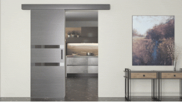 Fitting set for single sliding door up to 220 lbs/100 kg