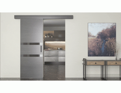 Sliding Hardware Villes Fitting set for single sliding door up to 220 lbs/100 kg