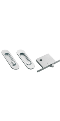 Handles for a sliding door with a latch for WC Mod.59/B