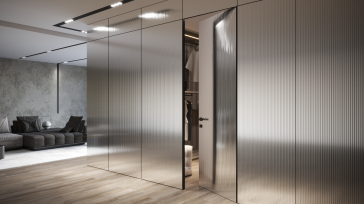 Fluted Glass wall panels